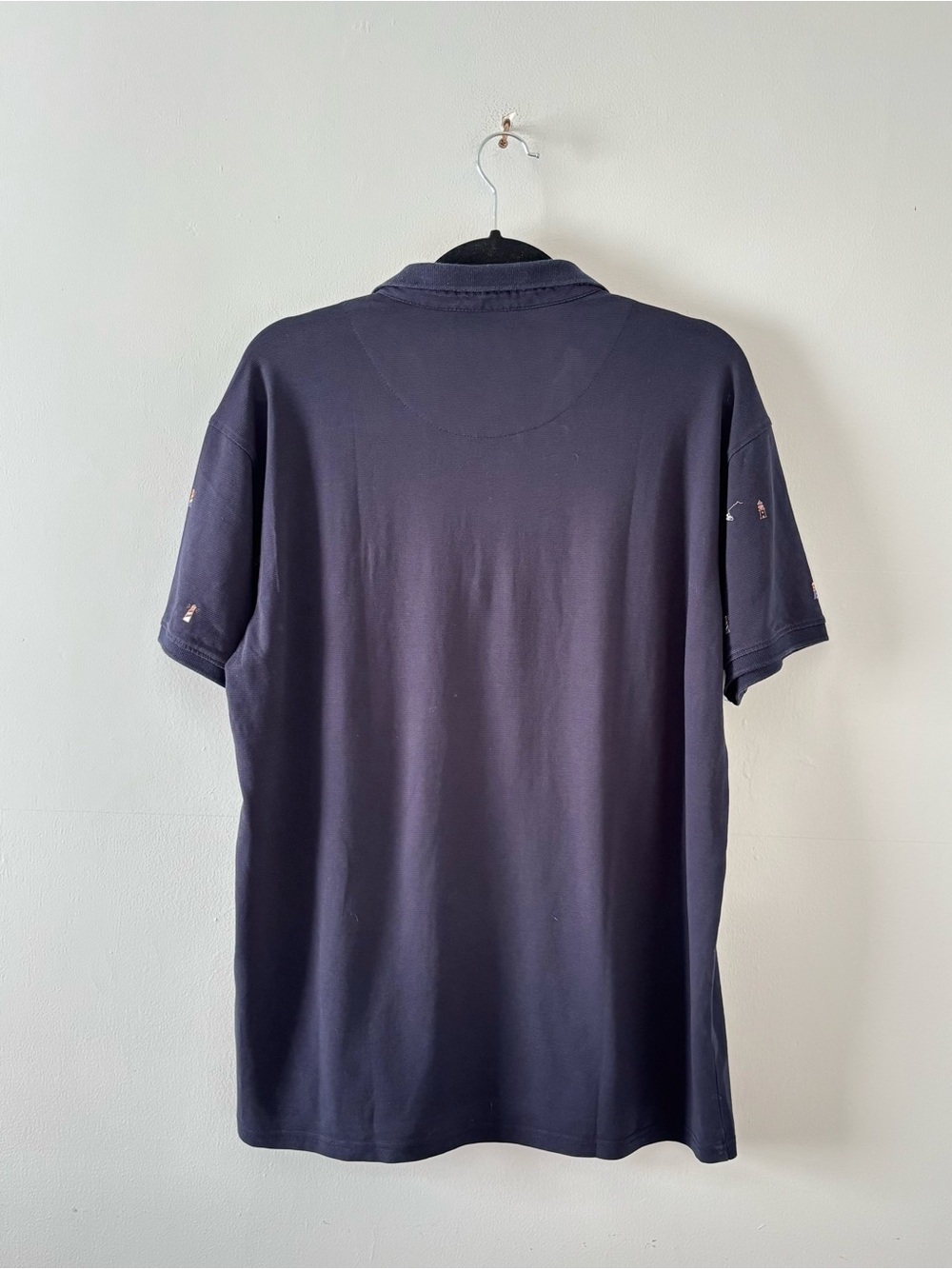 Burberry London Men’s Lighthouse Print Embroidered Short-Sleeve Polo Navy - Picture 6 of 6